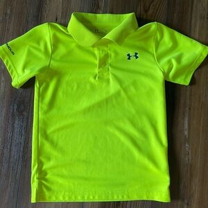 Under Armour Kids Neon Yellow Polo Shirt